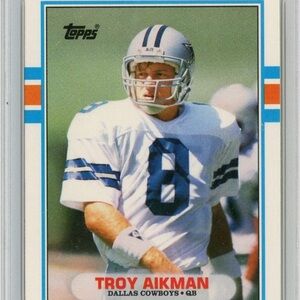 NFL 1989 Topps Traded Troy Aikman #70T Rookie RC Football Card Gem Mint